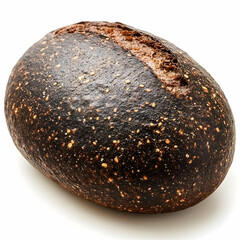 Dark Bread Loaf Isolated On White Background