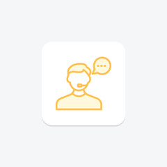 Communication duotone line icon, vector, pixel perfect, illustrator file