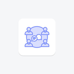 Contact Group duotone line icon, vector, pixel perfect, illustrator file