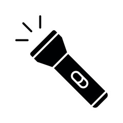 flashlight sign symbol vector flat icon	