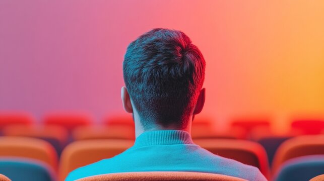 Vibrant Conference Audience Engagement Modern Seating and Lighting Design in Professional Development Venue - Business Innovation and Active Learning Atmosphere