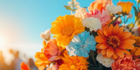 Floral Parade Float Vibrant Blooms and Sunlit Textures for Local Event Marketing and Cultural Celebration Promotion - Enhancing Community Engagement through Aesthetic Imagery