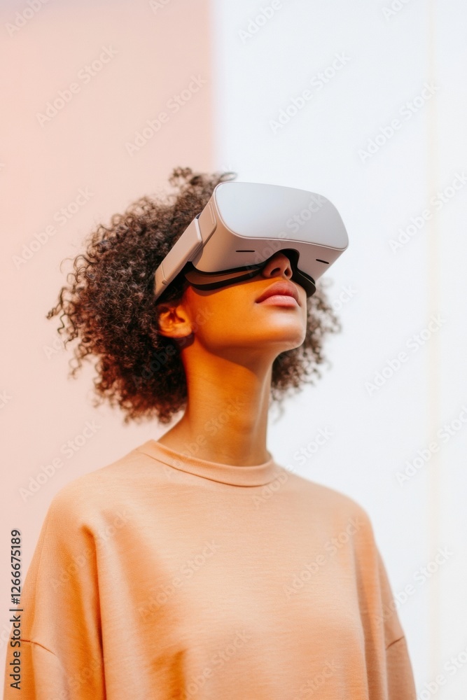 Poster Immersive Virtual Reality Experience Ergonomic Headset with Gesture Control for Tech-Savvy Millennials - Enhancing Interactive Content and Spatial Computing in Digital Marketing