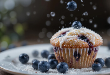 blueberry muffin with blueberries