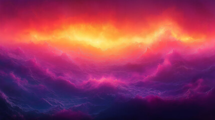 Obraz premium Vibrant abstract landscape with swirling colors at sunset evokes emotions of serenity and awe