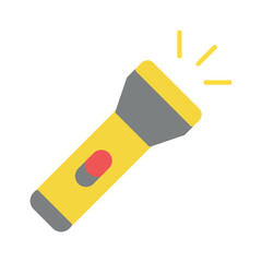 flashlight sign symbol vector flat icon	