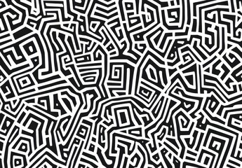 Abstract Black White Lines