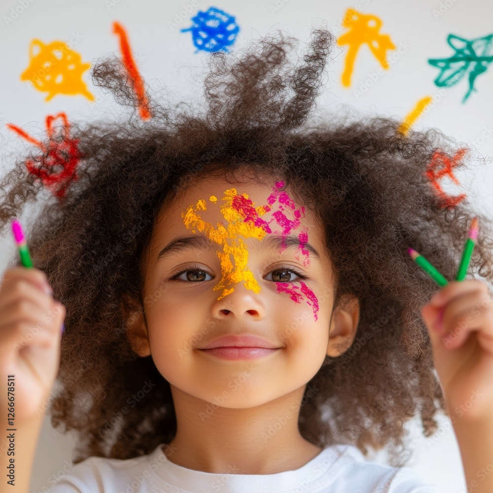 Poster youthful expression in neurodiverse classroom vibrant colors and creative learning for inclusive edu