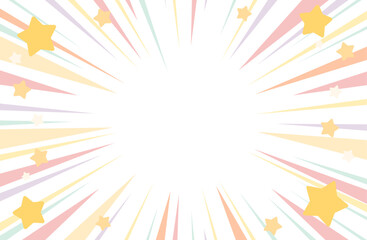 Obraz premium 集中線・サンバースト背景ベクターイラスト素材