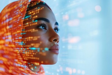 Futuristic Healthcare Analytics Diverse Team Enhancing Digital Data Visualization in Corporate Meeting Room for Strategic Pharmaceutical Integration