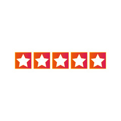 Star rating design 5 star Light