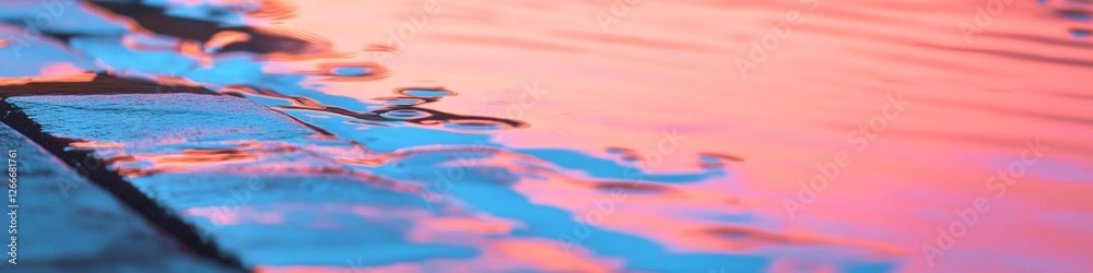Poster reflective color palette tranquil water patterns and modern design - artistic inspirations for creat