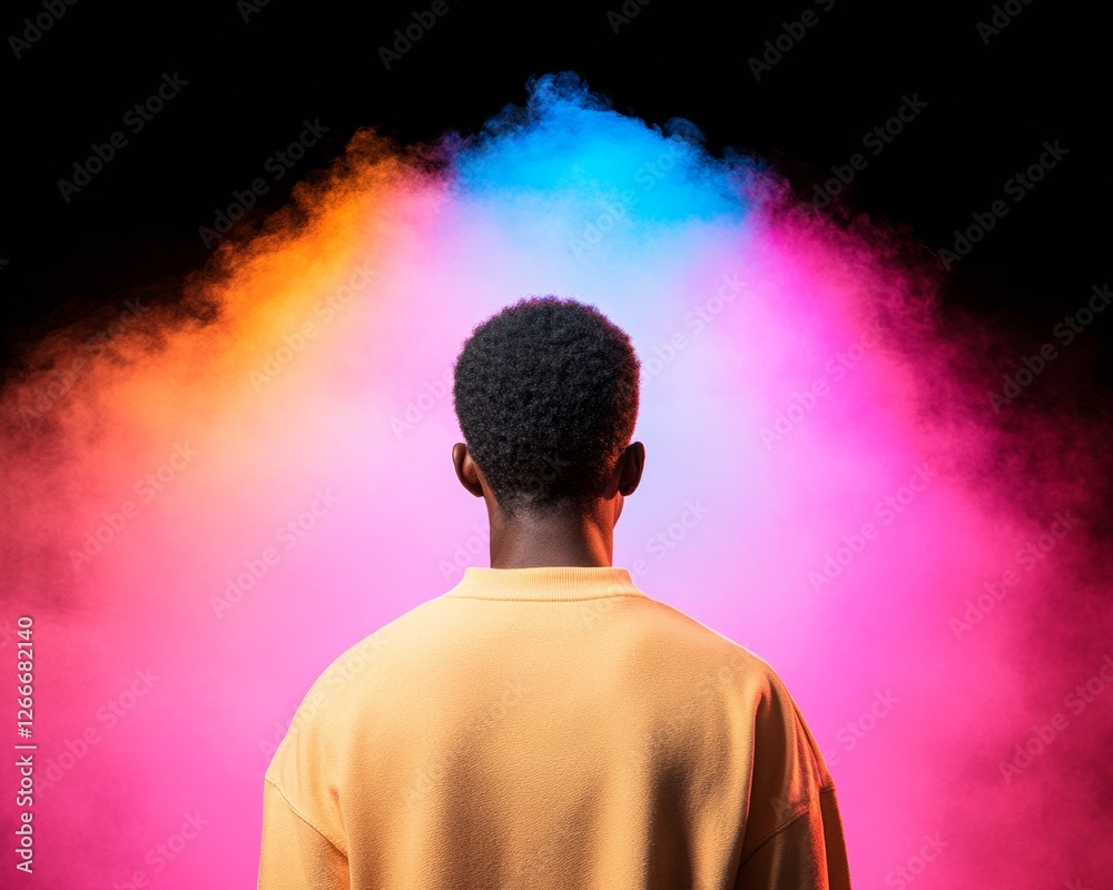 Aufkleber vibrant light aesthetic dynamic leadership presentation with diverse speaker - trendsetting event co