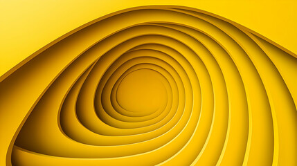 Obraz premium Abstract yellow spiral tunnel, depth, design
