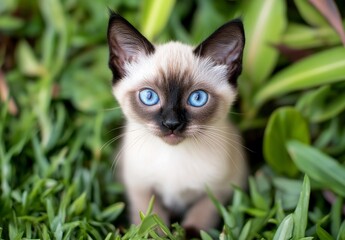 Adorable Blue-Eyed Kitten