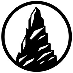 Stone logo silhouette