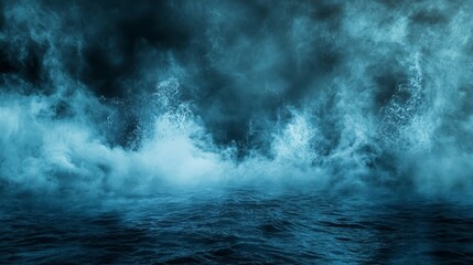 Fototapeta premium Dark Ocean Waves Scene