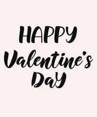 Happy Valentine's Day Typography on Soft Background.