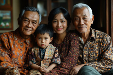 Fototapeta premium Indonesian Family