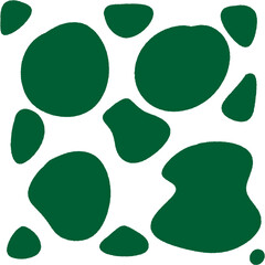 illustration of green circle motif without clear shape on white background. Pattern illustration, paper and fabric pattern