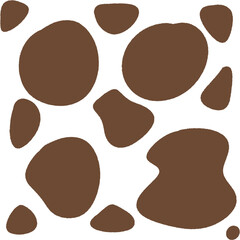illustration of brown circle motif without clear shape on white background. Pattern illustration, paper and fabric pattern