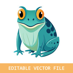 vector cute frog cartoon style