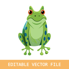 Drafting and colored picture of frog