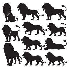Lion silhouette collection