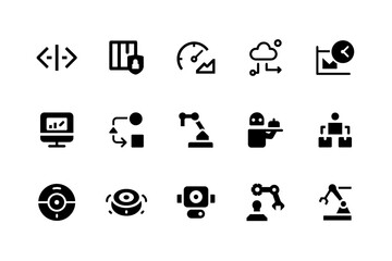 Digital AI icons for next-gen technology