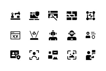 Clean AI icons for modern applications