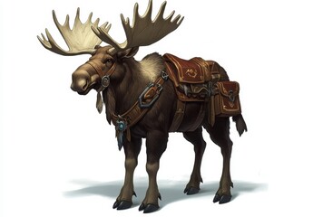 Moose with Saddle Gear