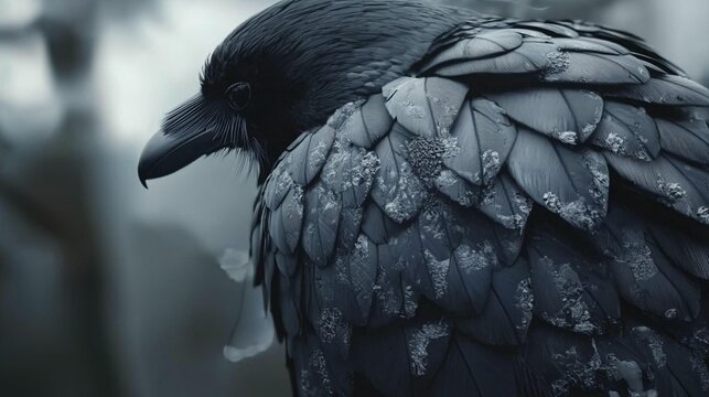 Raven's Dark Feathers, Close-Up