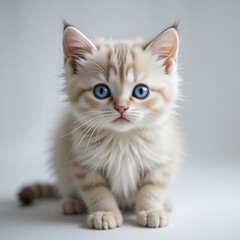 Obraz premium british kitten on white background