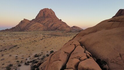canyon and mountains in the desert