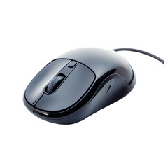 Isolated Ergonomic Black USB Computer Mouse