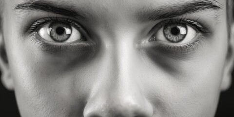 Naklejka premium wide eyed surprise eyes wide open mouth slightly agape capturing