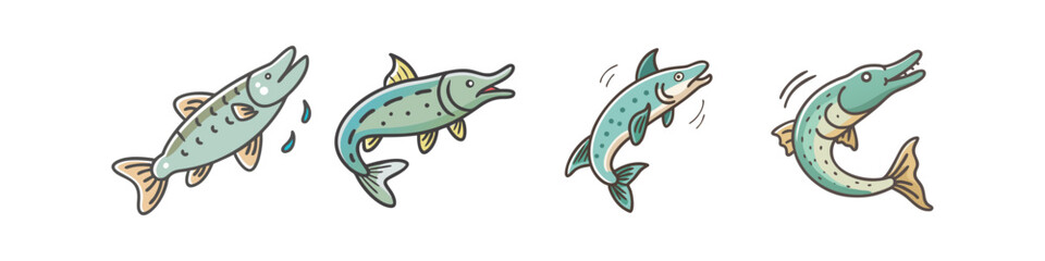 pike icon, pike vector illustration-simple illustration of pike, perfect for pike logos and icons