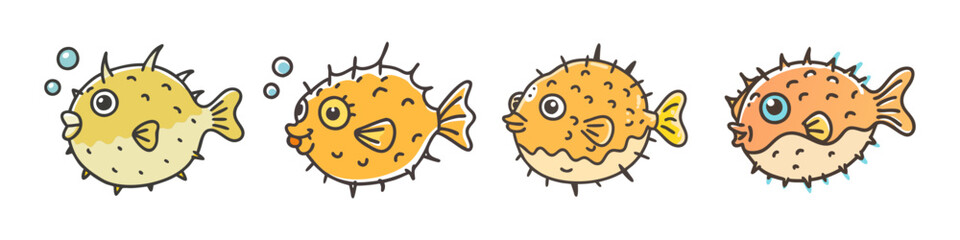 pufferfish icon, pufferfish vector illustration-simple illustration of pufferfish, perfect for pufferfish logos and icons © Md
