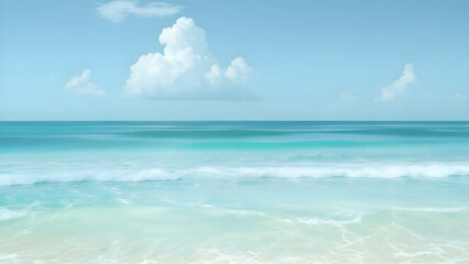 Obraz premium Ocean Breeze – A mix of pale turquoise and sky blue, evoking the fresh sea air
