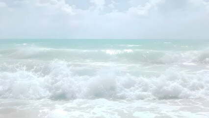 Fototapeta premium Ocean Breeze – A mix of pale turquoise and sky blue, evoking the fresh sea air