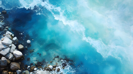 Obraz premium Ocean Breeze – A mix of pale turquoise and sky blue, evoking the fresh sea air