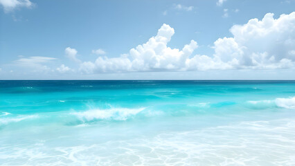 Fototapeta premium Ocean Breeze – A mix of pale turquoise and sky blue, evoking the fresh sea air.