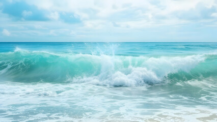 Obraz premium Ocean Breeze – A mix of pale turquoise and sky blue, evoking the fresh sea air.