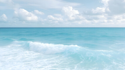 Fototapeta premium Ocean Breeze – A mix of pale turquoise and sky blue, evoking the fresh sea air.