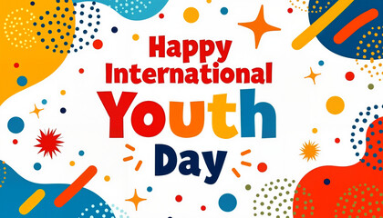 Happy International Youth Day celebration background