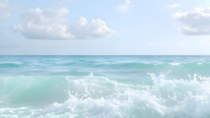 Obraz premium Ocean Breeze – A mix of pale turquoise and sky blue, evoking the fresh sea air.