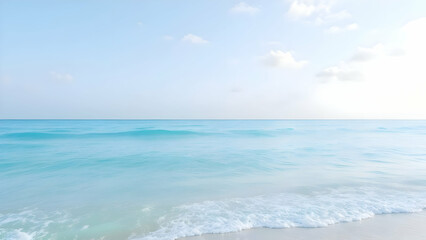 Fototapeta premium Ocean Breeze – A mix of pale turquoise and sky blue, evoking the fresh sea air.