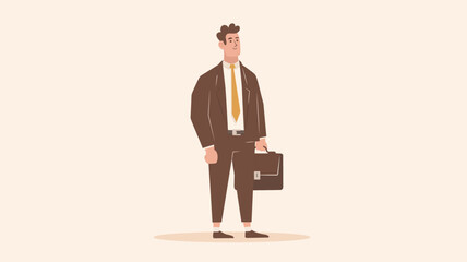 Confident Businessman, Confident Businessman, Businessman Isolated Illustration