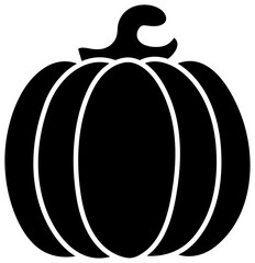 pumpkin Glyph Solid Black Illustration
 
