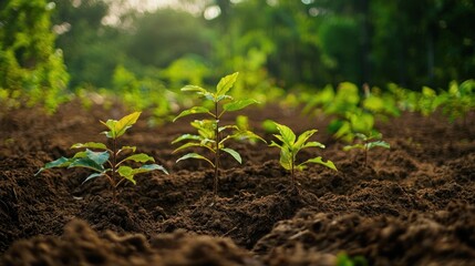 New Life: Saplings in Rich Soil